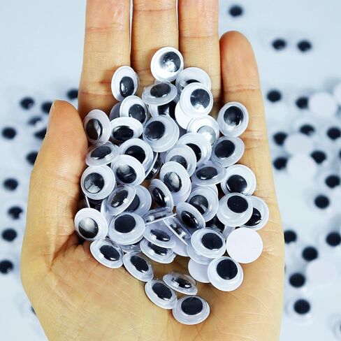 240Pcs Googly Eyes with Self-adhesive Black White Plastic Wiggle Googly Stickers Eyes for Shcool DIY Crafts Projects, Halloween Christmas DIY Craft Decorations in Kuwait