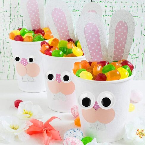 FEBSNOW 200 Pieces Wiggle Eyes Self Adhesive Black White Googly Eyes for DIY Crafts Decoration (20mm) in Kuwait