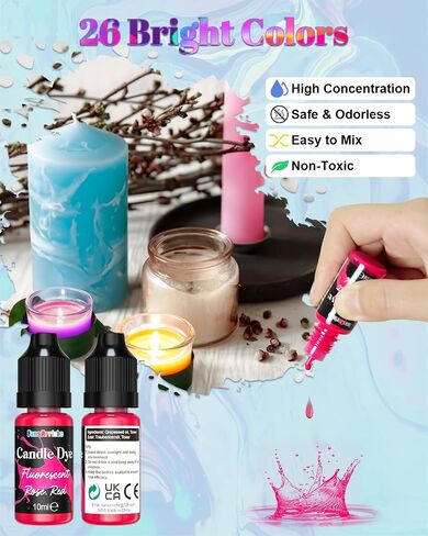 FansArriche Candle Dye - 18 Colors Liquid Oil-Based Dye for Candle Wax in Saudi Arabia