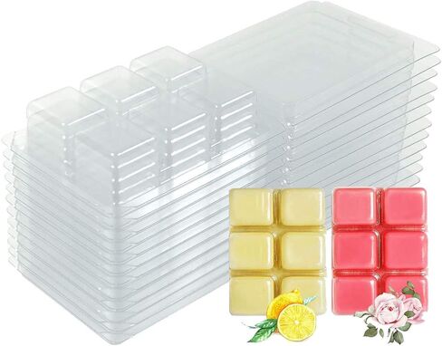 YYCH Wax Melt Molds - 100 Packs Clear Empty Plastic Wax Melt Clamshells for Wickless Wax Melt Candles in Saudi Arabia