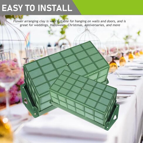 Floral Foam Cage, 2 PCS Foam Cage Flower Holder Floral Cage, Floral Foam Cage for Artificial Flower with 3 Green Handmade Tape for Fresh Flower Arrangement Decoration & Wedding Holiday Decorations in Kuwait