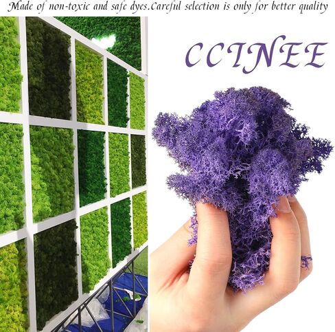 CCINEE Moss Preserved, 4 OZ Fake Green Reindeer Moss for Potted Plants for Craft Arts Floral Wall Decor Wedding Centerpieces Fairy Garden Artificial Terrariums Decoration for Christmas(Chartreuse) in Kuwait