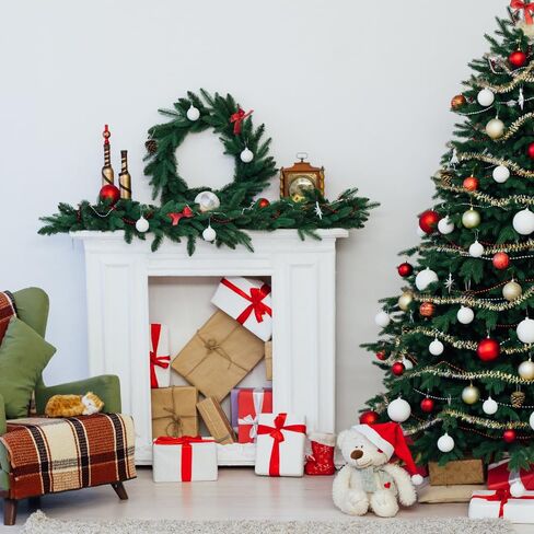 FUTERLY فروع الصنوبر الاصطناعي النباتات الخضراء إبر الصنوبر DIY الحرف شجرة عيد الميلاد يختار لإكليل إكليل دائم الخضرة ديكور عيد الميلاد (ندفة الثلج) in Kuwait