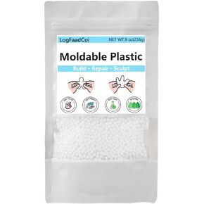 خرز لدن بالحرارة متعدد الأغراض قابل لإعادة الاستخدام، 9oz من البلاستيك القابل للتشكيل، حبيبات بيضاء متعددة الأشكال قابلة للذوبان للحرف اليدوية والنمذجة والإصلاحات المؤقتة والنحت والحفلات التنكرية مثالية للمبتدئين والبالغين والأطفال in Kuwait