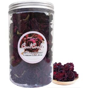 Dried Rose Buds Edible Rose Tea Fragrant Dried Flowers for Tea, Baking, Crafting, Soap Making, Resin, Potpourri - Pink Rose Buds 2oz