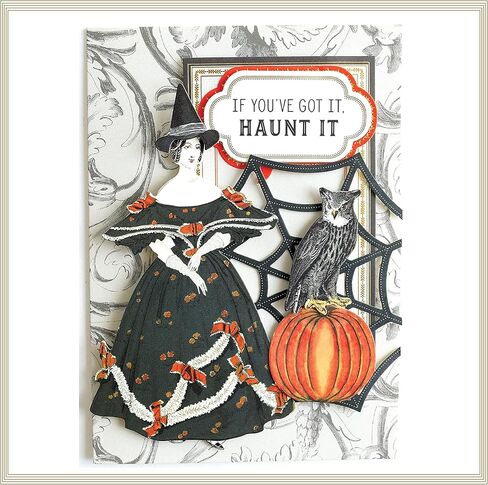 انا جريفين مجموعة صنع بطاقات الساحرة - مجموعة صنع بطاقات معايدة يدوية الصنع بطابع ساحرة الهالوين مع قطع مصبوبة وملصقات المشاعر وطبقات بطاقات وحشوات وأوراق تخزين - مشاريع حرفية للبالغين والاطفال in Kuwait