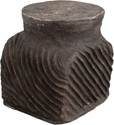 مقعد مصنوع يدويًا من الورق التعاوني الإبداعي، طاولات أثاث باللون الأسود المتعثرة، مقاس 13 بوصة طول × 13 بوصة عرض × 16 بوصة ارتفاع in Kuwait