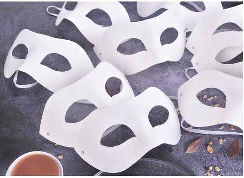 Paper Mache Art Masks DIY Blank Masks Paintable White Masquerade Mask in Saudi Arabia
