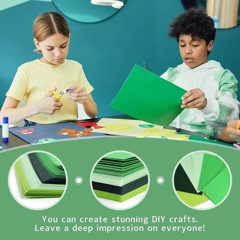 Wpxmer 60 Pack Green Cardstock 8.5 x 11 inches Green Construction Paper, Thick Paper Cover Card Stock for DIY Crafts Supplies in Kuwait