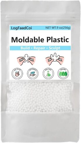 خرز لدن بالحرارة متعدد الأغراض قابل لإعادة الاستخدام، 9oz من البلاستيك القابل للتشكيل، حبيبات بيضاء متعددة الأشكال قابلة للذوبان للحرف اليدوية والنمذجة والإصلاحات المؤقتة والنحت والحفلات التنكرية مثالية للمبتدئين والبالغين والأطفال in Kuwait