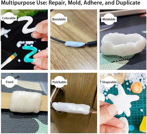 خرز لدن بالحرارة متعدد الأغراض قابل لإعادة الاستخدام، 9oz من البلاستيك القابل للتشكيل، حبيبات بيضاء متعددة الأشكال قابلة للذوبان للحرف اليدوية والنمذجة والإصلاحات المؤقتة والنحت والحفلات التنكرية مثالية للمبتدئين والبالغين والأطفال in Kuwait