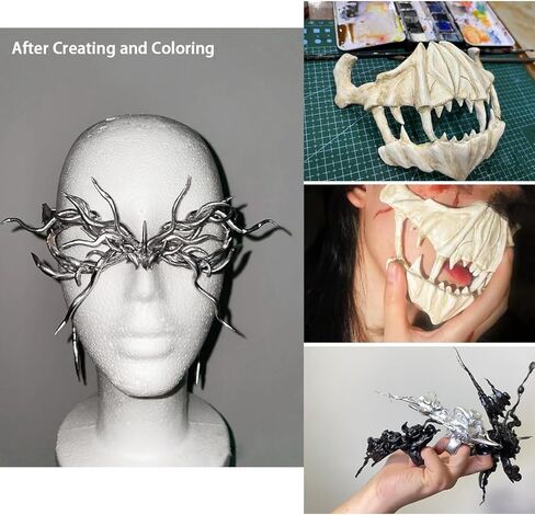 خرز لدن بالحرارة متعدد الأغراض قابل لإعادة الاستخدام، 9oz من البلاستيك القابل للتشكيل، حبيبات بيضاء متعددة الأشكال قابلة للذوبان للحرف اليدوية والنمذجة والإصلاحات المؤقتة والنحت والحفلات التنكرية مثالية للمبتدئين والبالغين والأطفال in Kuwait