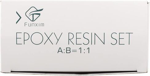 مجموعة راتنجات الإيبوكسي، 1000 مل/35.2 أونصة كريستال راتنجات الإيبوكسي الشفاف، مزيج سهل بنسبة 1:1 من راتنجات الإيبوكسي والمقوي مع كوب قياس، وقطارة، وعصي خشبية، وقفازات لصنع المجوهرات، والفنون، والديكور الحرفي in Kuwait