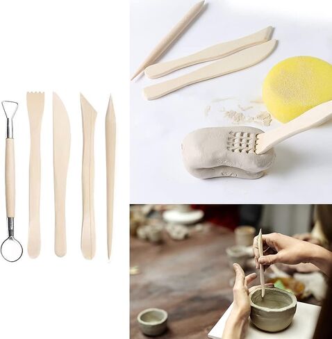 Clay Tools,19 PCS DIY Sculpting Set Ceramics Polymer Clay kit for Pottery Modeling, Carving,Smoothing & Measuring for Beginner in Kuwait