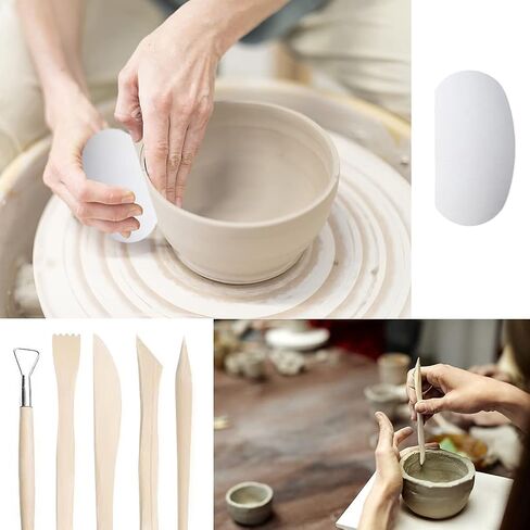 Clay Tools,19 PCS DIY Sculpting Set Ceramics Polymer Clay kit for Pottery Modeling, Carving,Smoothing & Measuring for Beginner in Kuwait