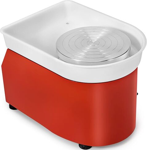 عجلة الفخار VEVOR، آلة تشكيل عجلة السيراميك 11 بوصة، مقبض سرعة 0-300 دورة في الدقيقة قابل للتعديل والتحكم في دواسة القدم، ABS قابل للفصل حوض النحت أداة مجموعة ملحقات المئزر للعمل الفني الحرفية DIY 350W in Kuwait