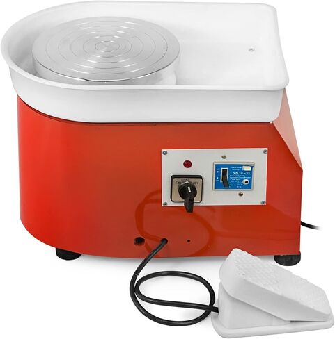 عجلة الفخار VEVOR، آلة تشكيل عجلة السيراميك 11 بوصة، مقبض سرعة 0-300 دورة في الدقيقة قابل للتعديل والتحكم في دواسة القدم، ABS قابل للفصل حوض النحت أداة مجموعة ملحقات المئزر للعمل الفني الحرفية DIY 350W in Kuwait