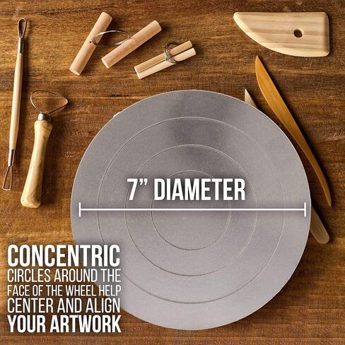 US Art Supply® 7" Diameter Sculpting Wheel- Heavy Duty All Metal Construction & Turntable with Ball Bearings in Saudi Arabia