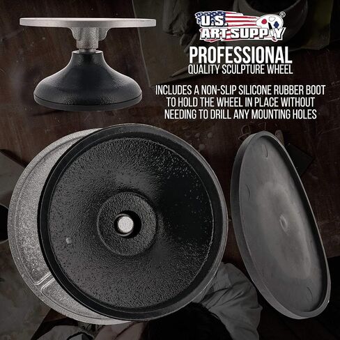 US Art Supply® 7" Diameter Sculpting Wheel- Heavy Duty All Metal Construction & Turntable with Ball Bearings in Saudi Arabia