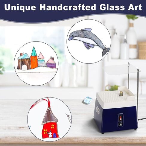 مطحنة الزجاج الملون وزيت قطع الزجاج، مجموعة صغيرة من الزجاج الملون مع لقم مطحنة 5/8 بوصة و1 بوصة، تستخدم على نطاق واسع لفنون معالجة الزجاج والديكور in Kuwait