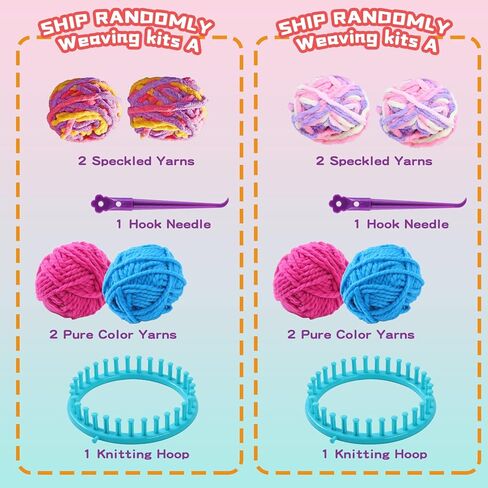 Weaving Loom Kit, Knitting for Beginners, Make Your Own Knitting Hat & Tie Dye Tote Bag, Weaving Round Loom for Kids, Crafts for Girls 8-12, Christmas Crafts for Teens, Teen Christmas Gifts in Kuwait