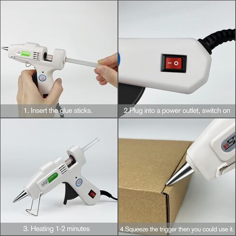 Hot Glue Gun Kit with 30 Glue Sticks, Fast Preheating Hot Melt, High Temp for School Crafts DIY Arts and Quick Home Repairs (20w) in Kuwait