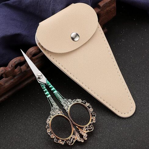 Sewing Sharp Embroidery Threading Scissors with Cover for Craft Art work Needlework Yarn Fabric Precision Detail Paper Cutting Tools, 4.5in Blue Shears in Kuwait