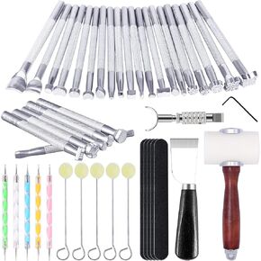 Wonvoc Leather Stamping Tools, 75 Pcs Leather Carving Tools in Saudi Arabia