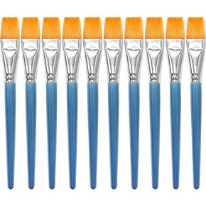 20pcs 1 inch Flat Paint Brush Set,Large Artist Acrylic Paint Brushes Nylon Hair Wood Handle for Acrylic Watercolor Oil Canvas Gouache Face Body Painting Classroom Craft Big Paint Brushes in Kuwait