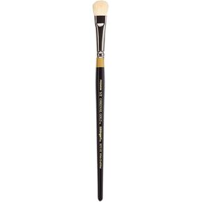 KINGART Premium Original Gold 9270-1 OVAL MOP Series Artist Brush, Soft White Natural Hair, Short Handle, for Acrylic, Watercolor and Oil Painting, Size 1"