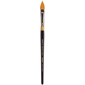 KINGART Premium Original Gold 9930-2 Oval Floral Petal Series Artist Brush, Golden Taklon Synthetic Hair, Short Handle, for Acrylic, Watercolor, Oil and Gouache Painting, Size 2 in Saudi Arabia