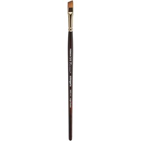 KINGART Premium Finesse 8400-1/8 Angular Shader Series Artist Brush, Synthetic Kolinsky Sable Hair, Short Handle, for Watercolor and Oil Paints, Size 1/8" in Saudi Arabia