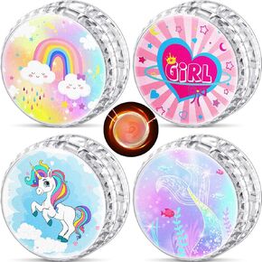 Lewtemi 4 Pack LED Light up Yoyo, Beginner Responsive Cute Patterns in Kuwait