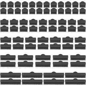 150pcs Pinch Crimp Ends for Jewelry Making,Ribbon Clamp End Bracelet Clamps Crimp Ends Leather Fastener Clasps for DIY Choker Anklets Crafts (Antique Cyan,5 Sizes) in Kuwait