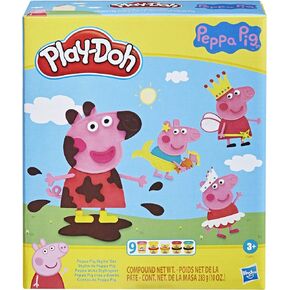 Play-Doh Peppa Pig Stylin' Set, Peppa Pig Playset with 9 Cans and 11 Tools, Peppa Pig Toys for 3 Year Old Girls and Boys and Up