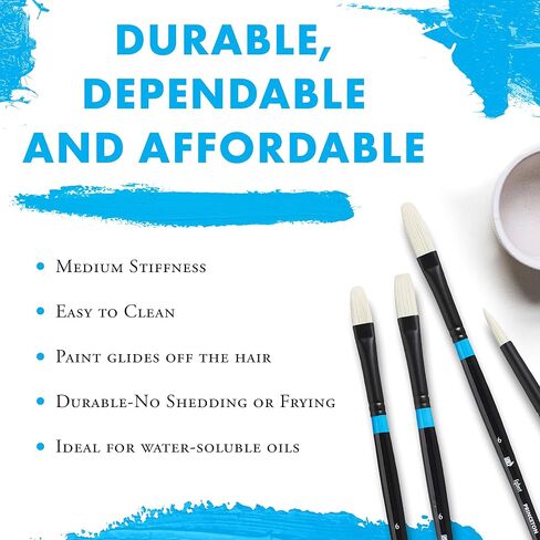 Princeton Aspen, Glare-Free Indoor/Outdoor Brush for Acrylic & Oil, Series 6500 Synthetic, Angular Mottler, 2 Inch in Saudi Arabia