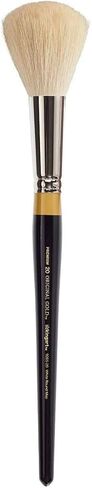 فرشاة فنان من سلسلة KINGART Premium Original Gold 9265-20 Round MOP، شعر طبيعي أبيض ناعم، مقبض قصير، للرسم الزيتي والأكريليك، مقاس 20 in Kuwait