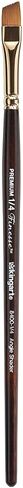 فرشاة فنان KINGART Premium Finesse 8400-1/8 Angular Shader Series، شعر السمور الاصطناعي Kolinsky، مقبض قصير، للألوان المائية والدهانات الزيتية، مقاس 1/8 بوصة in Kuwait