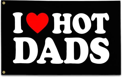 I Love Dads Flag I Hot Love Dads Flags 3x5 Ft Funny Decoration Banner for Indoor Outdoor and College Dorm Wall Decor - Father'S Day Birthday Tapestry Gifts in Saudi Arabia
