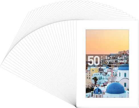 Golden State Art، عبوة مكونة من 100 حقيبة تخزين شفافة كريستالية - تناسب مطبوعات الصور وغير اللامعة مقاس 5x7 - خالية من الأحماض - من أجل حصيرة مقاس 5x7 والتصوير الفوتوغرافي والفن والتأطير (الحجم: 5 1/4 × 7 1/8 بوصة) in Kuwait