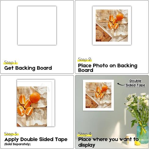 Golden State Art 9x12 White Backing Board, 10 Pack Backer Boards for Print | 4-Ply Thickness Uncut Matte Cardboard, Ideal for Art Prints, Carfts, Photos, Framing Back support in Saudi Arabia