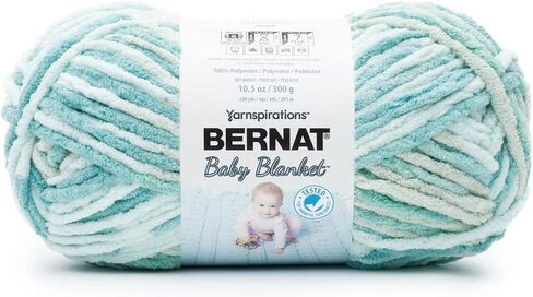 Bernat BABY BLANKET BB Baby Sand Yarn - عبوة واحدة بوزن 10.5 أونصة/300 جرام - بوليستر - #6 ضخمة للغاية - 220 ياردة - حياكة/كروشيه in Saudi Arabia