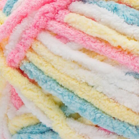 Bernat BABY BLANKET BB Baby Sand Yarn - عبوة واحدة بوزن 10.5 أونصة/300 جرام - بوليستر - #6 ضخمة للغاية - 220 ياردة - حياكة/كروشيه in Saudi Arabia