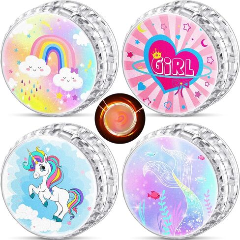 Lewtemi 4 Pack LED Light up Yoyo, Beginner Responsive Cute Patterns in Kuwait