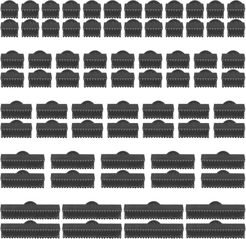 150 قطعة من أطراف تجعيد الشعر لصنع المجوهرات، مشابك نهاية سوار بمشبك شريطي وأطراف مجعدة ومشابك تثبيت جلدية لحرف خلخال يدوية (بندقية سوداء، 5 مقاسات) in Kuwait