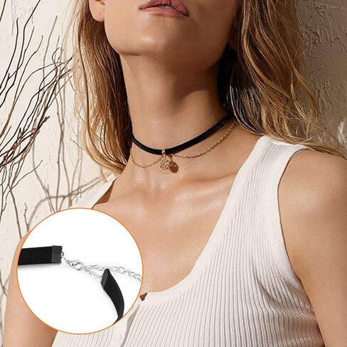 150 قطعة من أطراف تجعيد الشعر لصنع المجوهرات، مشابك نهاية سوار بمشبك شريطي وأطراف مجعدة ومشابك تثبيت جلدية لحرف خلخال يدوية (بندقية سوداء، 5 مقاسات) in Kuwait