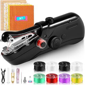 Handheld Sewing Machine Kit Battery Operated Stitching Machine with USB Cable Fast Stitch Portable Sewing Machine for Beginners Mini Electric Sewing Machine for DIY Home Travel in Kuwait