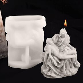 3 Pack Silicone Mold - 3D Flower Shapes: Rose, Peony & Round for Resin Candle & Soap Making