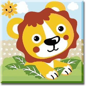 طلاء Dydjoy بالأرقام للأطفال والمبتدئين، مجموعة هدايا لوحة هدايا يمكنك صنعها بنفسك مقاس 8 × 8 بوصة (قماش مؤطر-3) in Kuwait