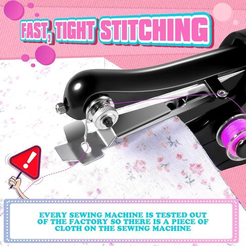 Handheld Sewing Machine Kit Battery Operated Stitching Machine with USB Cable Fast Stitch Portable Sewing Machine for Beginners Mini Electric Sewing Machine for DIY Home Travel in Kuwait